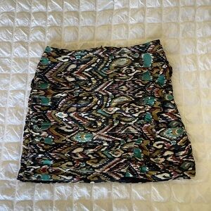 Zara tribal ikat ruffle mini skirt